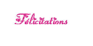 Gif animé félicitations rose